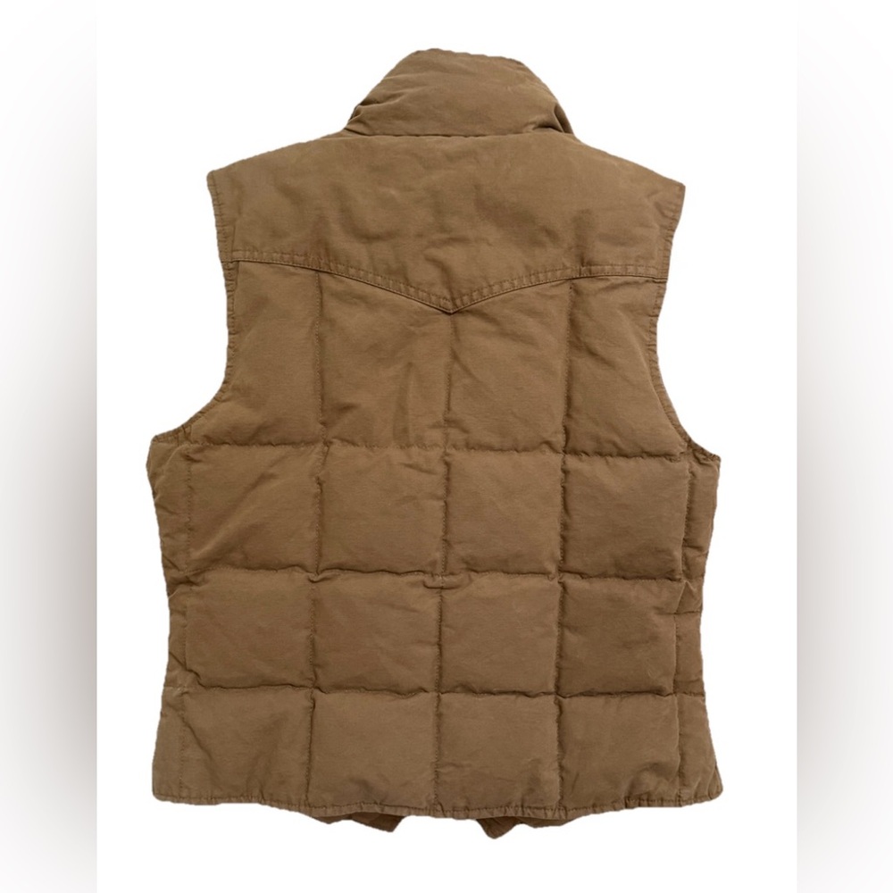 RALPH LAUREN 100% Cotton Down Filled Tan Women’s Winter Vest Size Medium - Picture 4 of 7